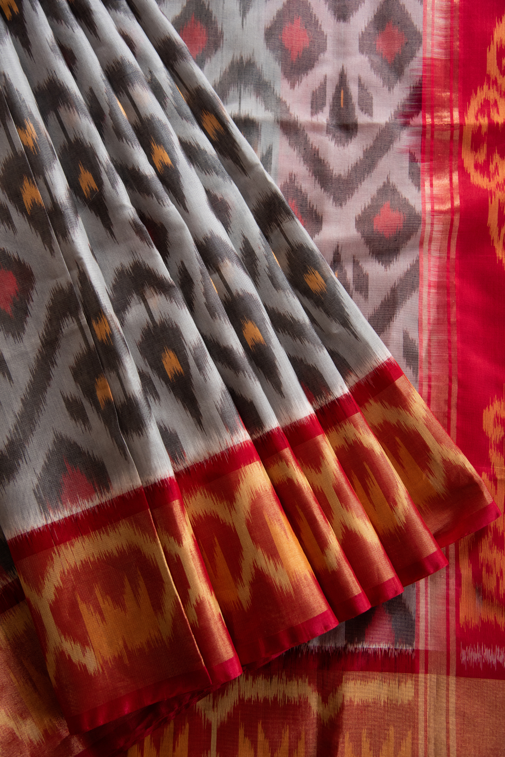 Silk Cotton Ikat Saree