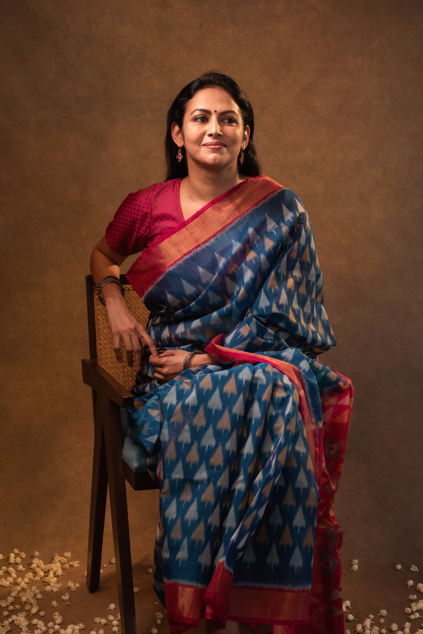 
                  
                    Silk Cotton Ikkat Saree
                  
                