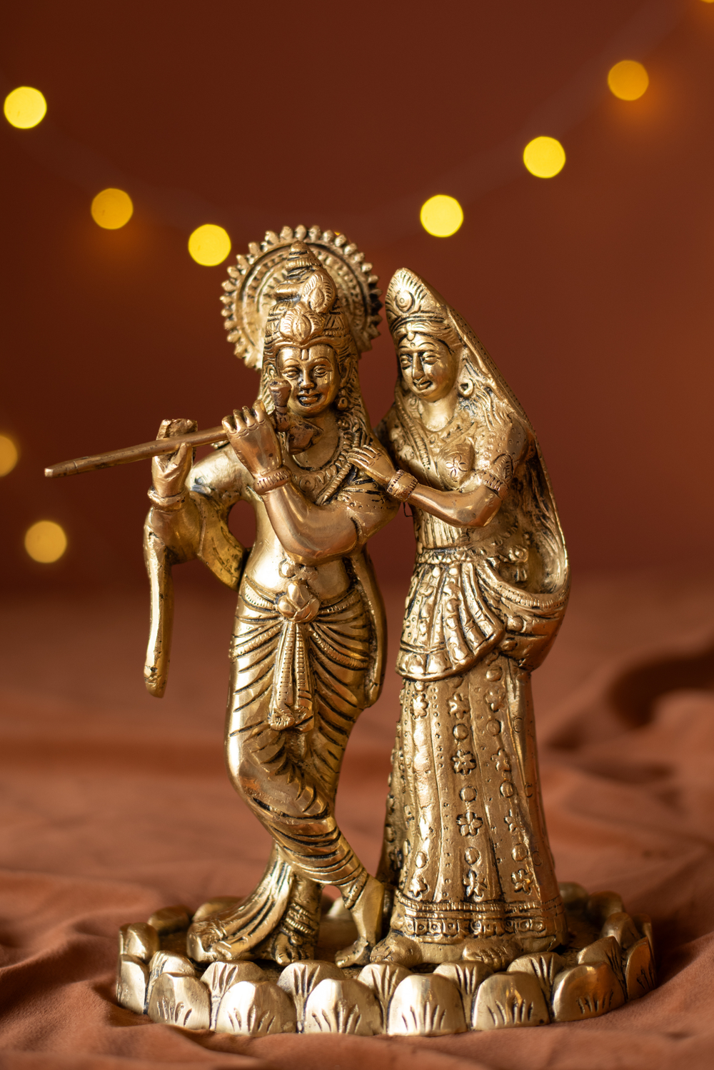 Brass Radha Krishna Standing