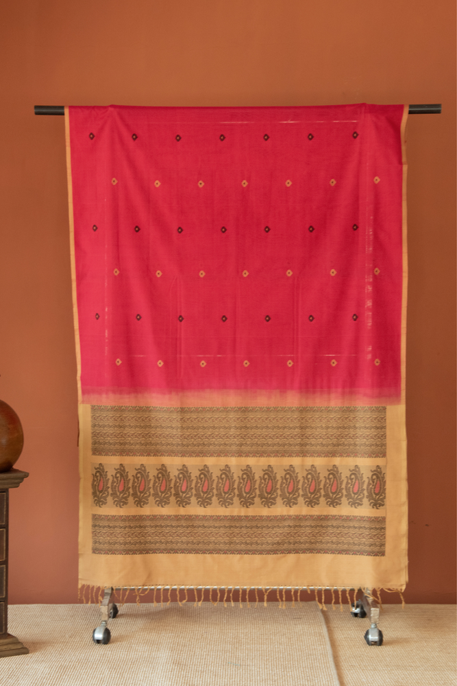 
                  
                    Handloom Mercerized Cotton Saree
                  
                