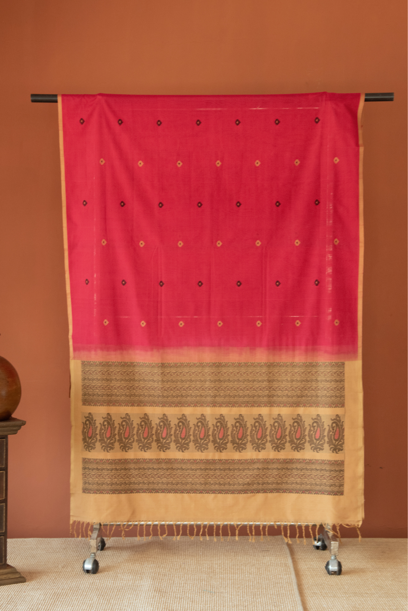 
                  
                    Handloom Mercerized Cotton Saree
                  
                