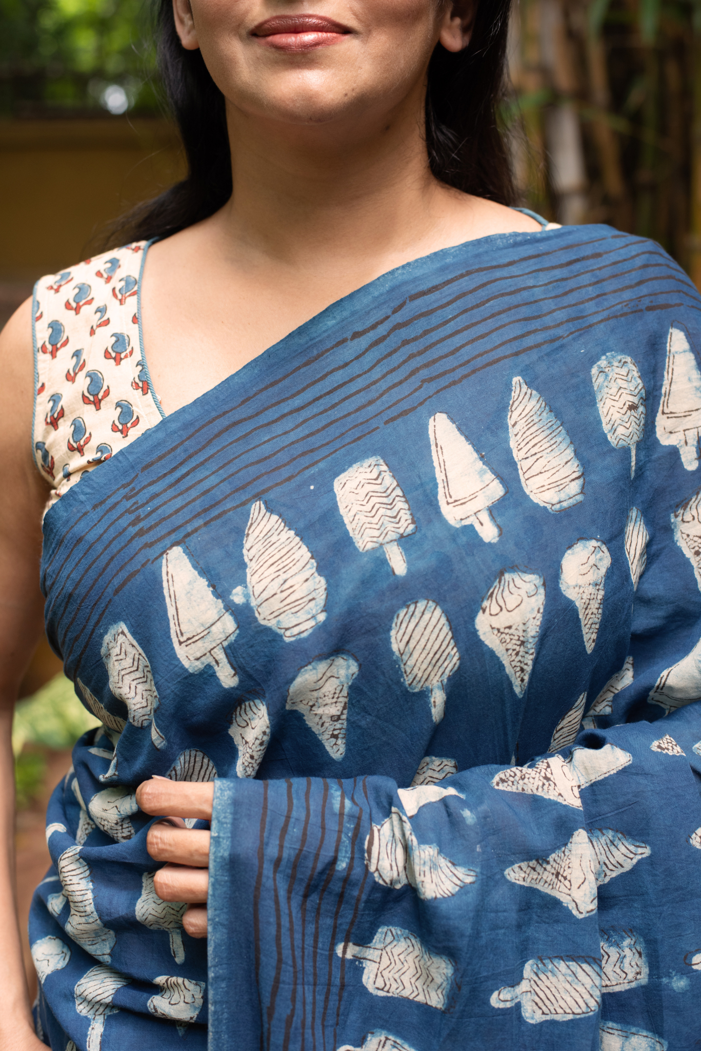 
                  
                    Cotton Saree Hand Printed Natural Dyed
                  
                