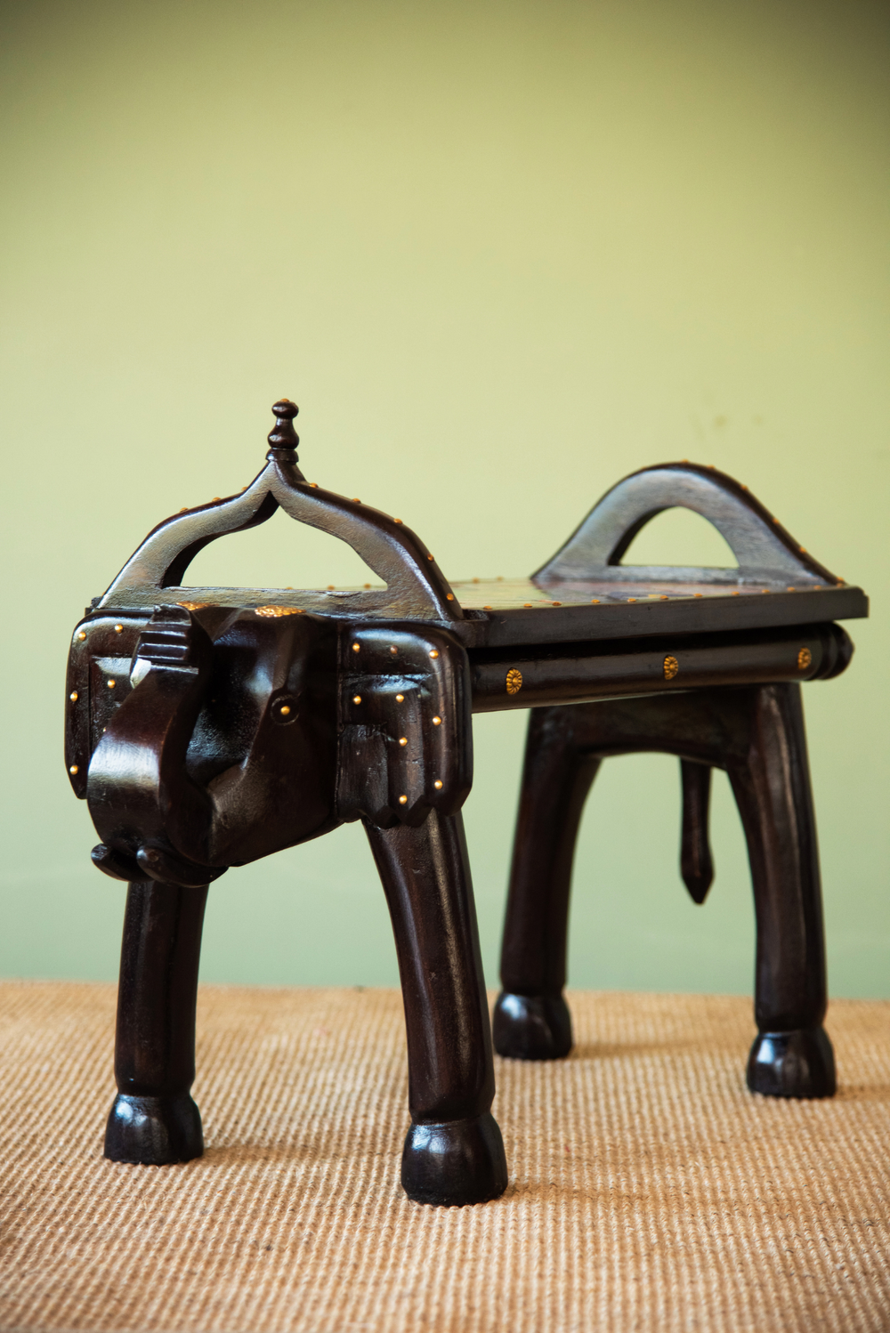 Wooden Tile Elephant Stand