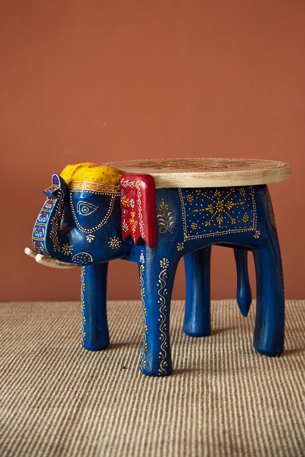 Wooden Elephant Painted