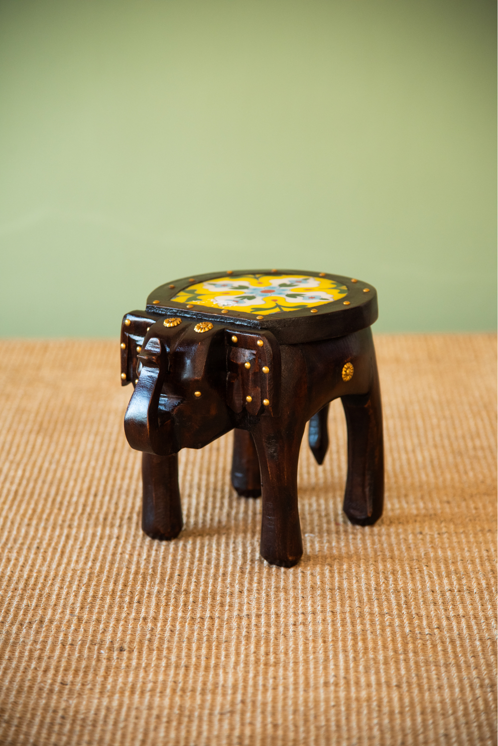 Wooden Elephant Moudha Stand