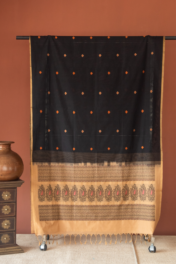 
                  
                    Handloom Mercerized Cotton Saree
                  
                