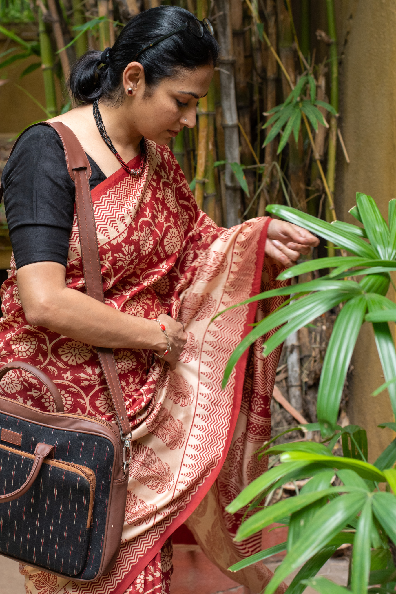 
                  
                    Linen Silk Mulberry Block Print Saree
                  
                