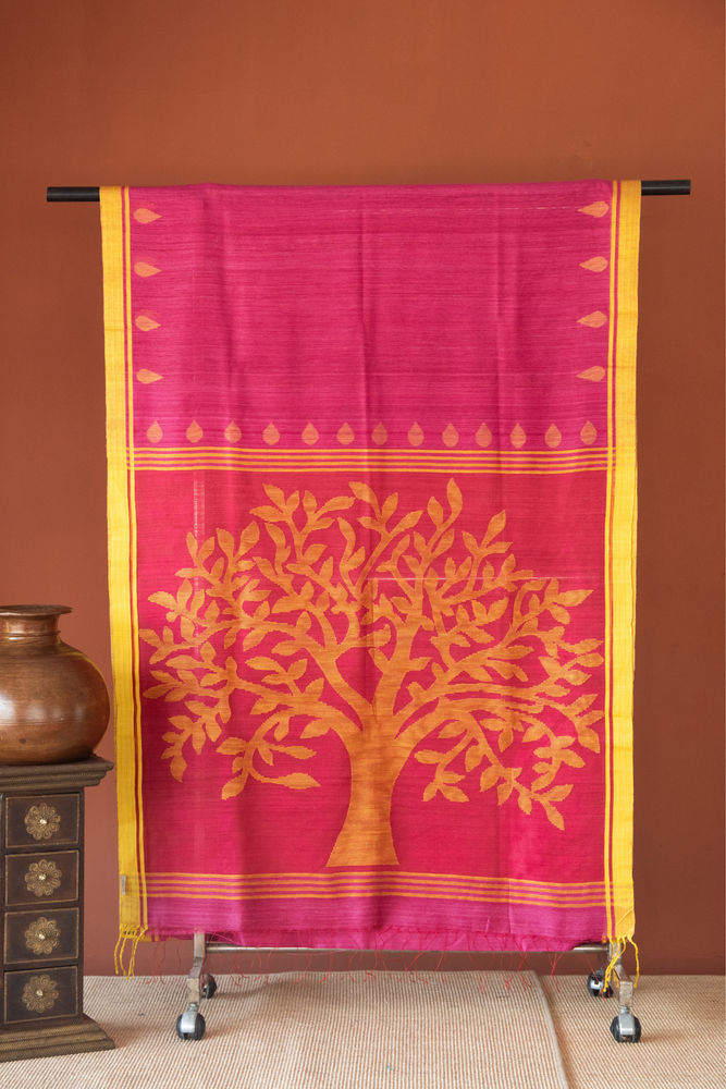 
                  
                    Linen Silk Jamdhani Saree
                  
                