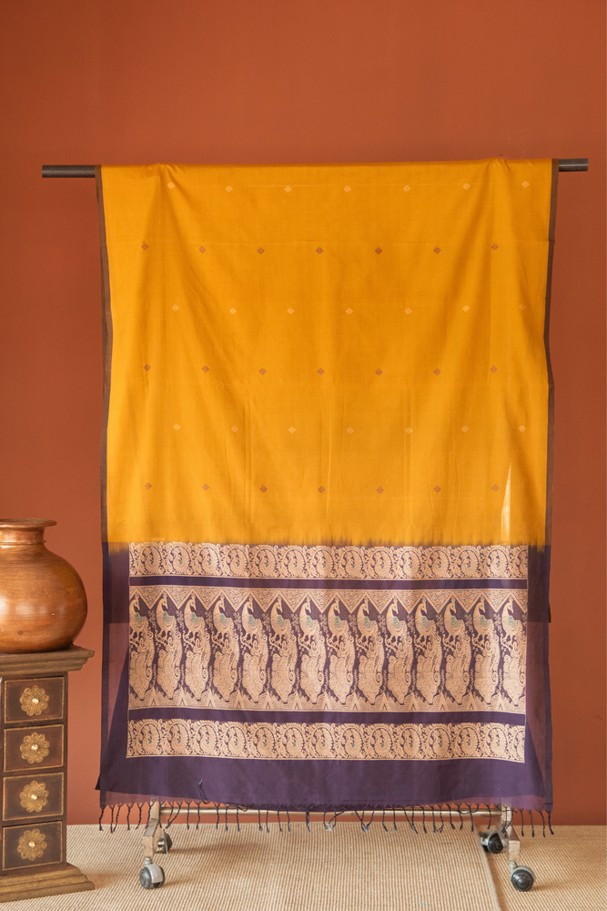 
                  
                    Handloom Mercerized Cotton Saree
                  
                