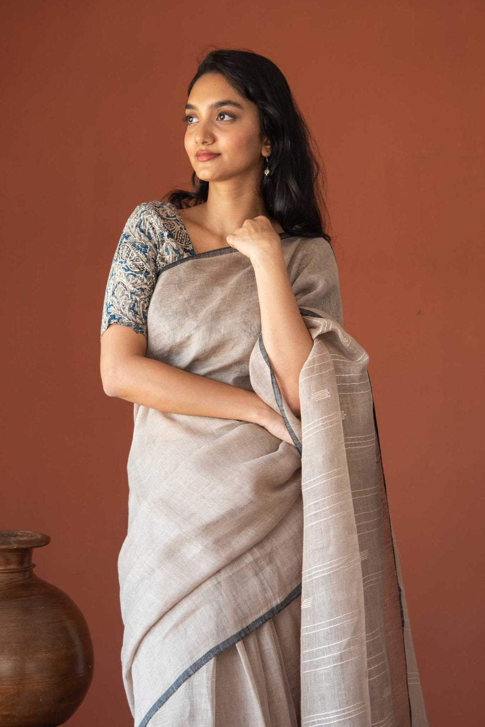 Linen Saree