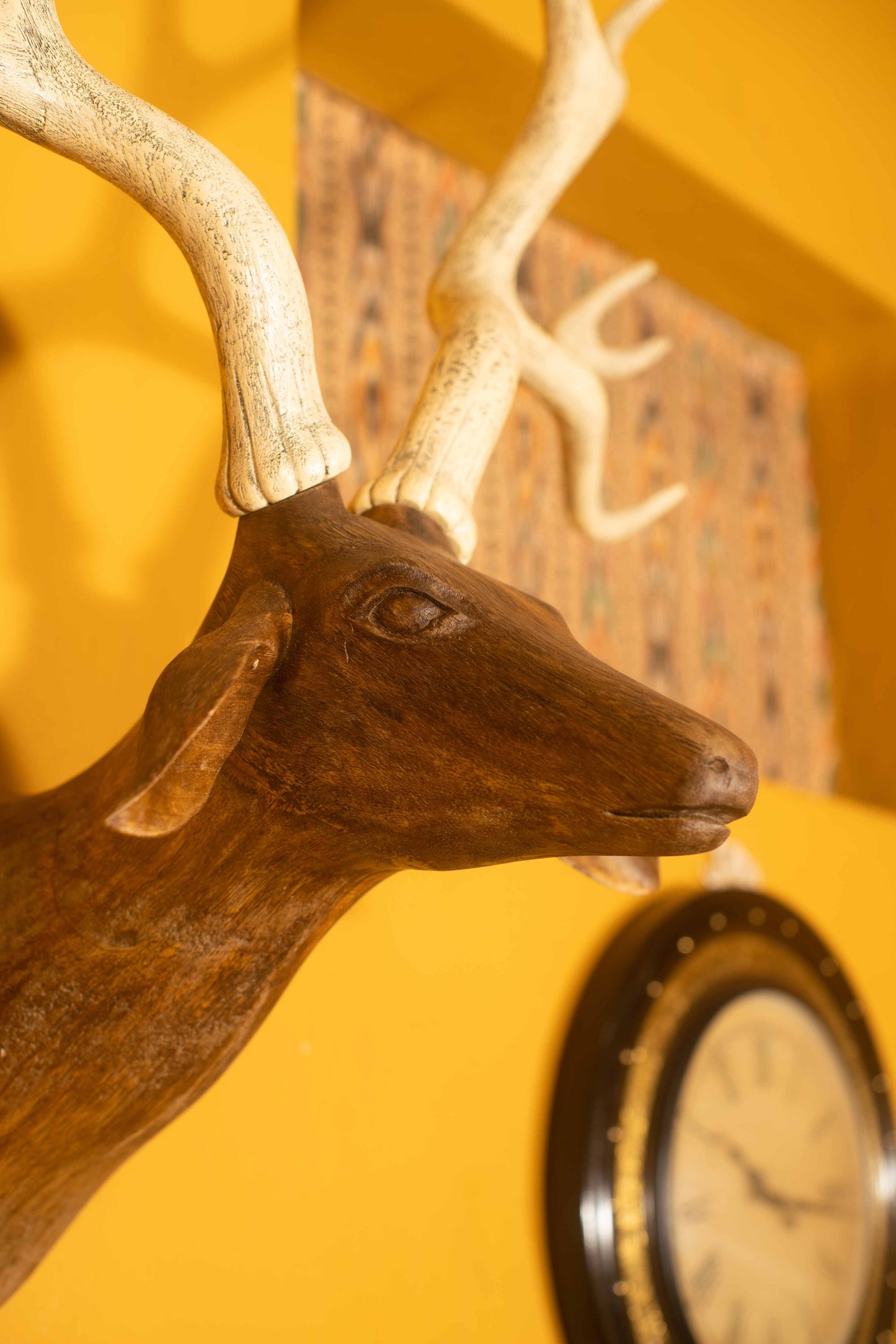 
                  
                    Wood Deer Head Sculpture
                  
                