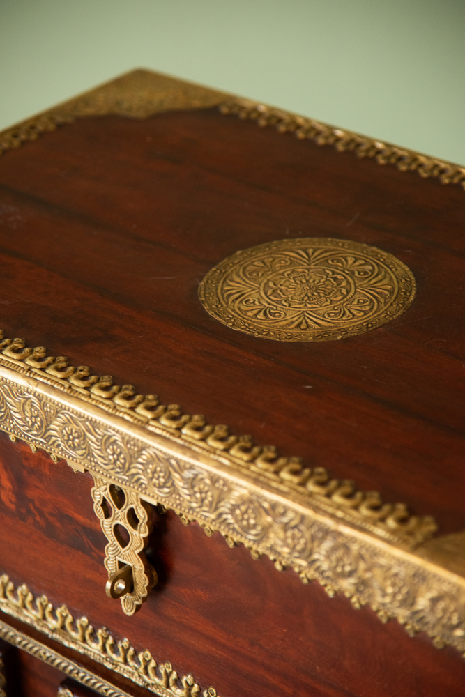 
                  
                    Wooden Brass Work Box
                  
                