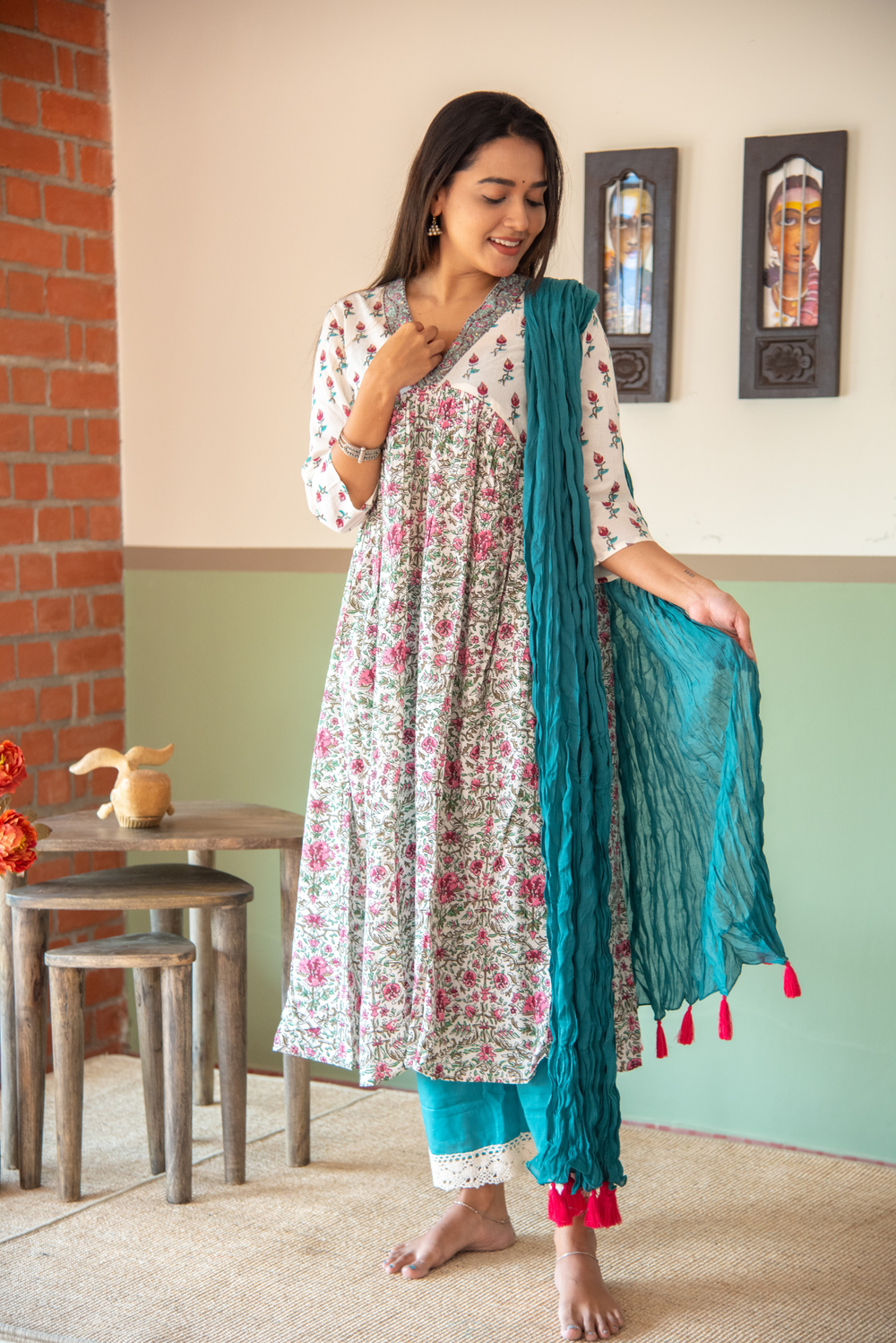 Women Cotton Salwar Set - SH035