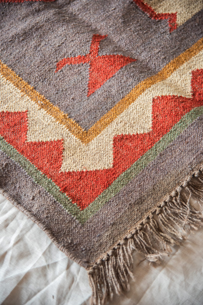 
                  
                    Wool Jute Kilim Dhurrie Rug 5x8 inch
                  
                