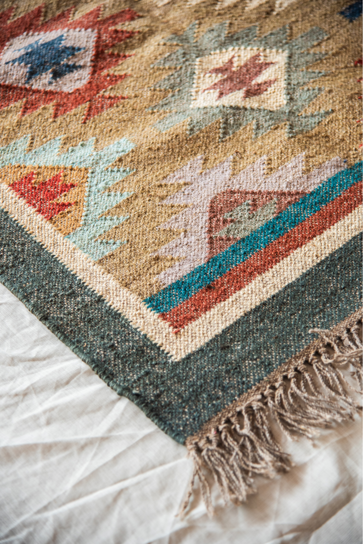 
                  
                    Wool Jute Kilim Dhurrie Rug 6x9 inch
                  
                