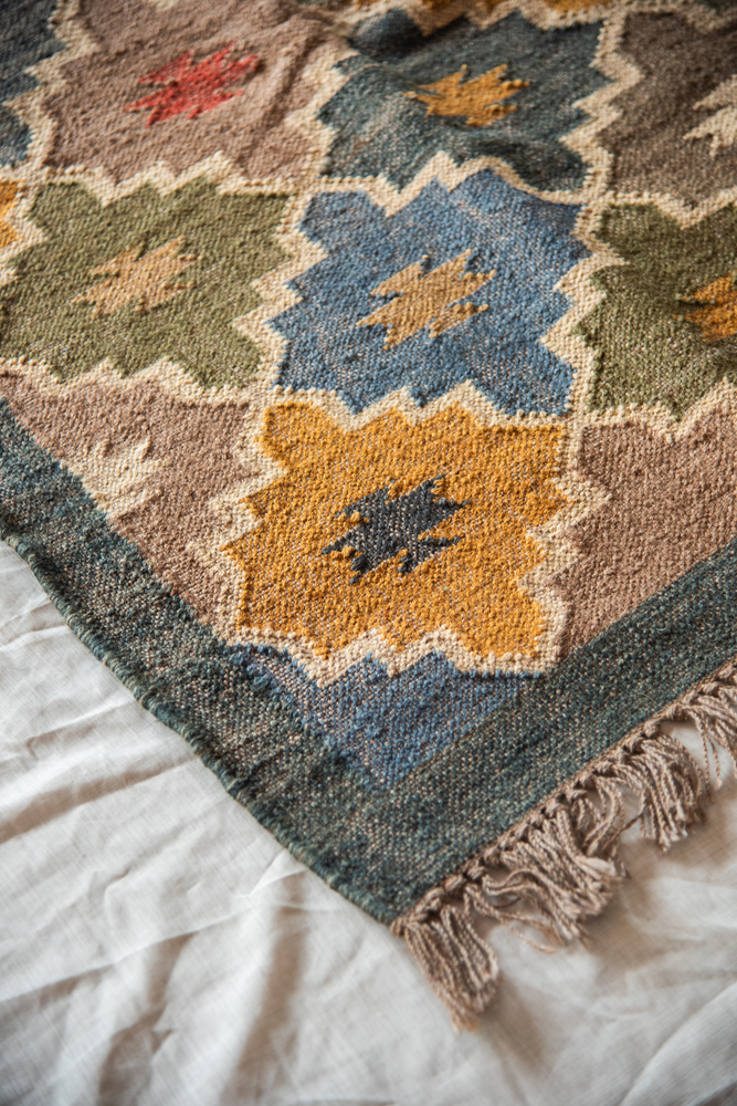 
                  
                    Wool Jute Kilim Dhurrie Rug 6x9 inch
                  
                