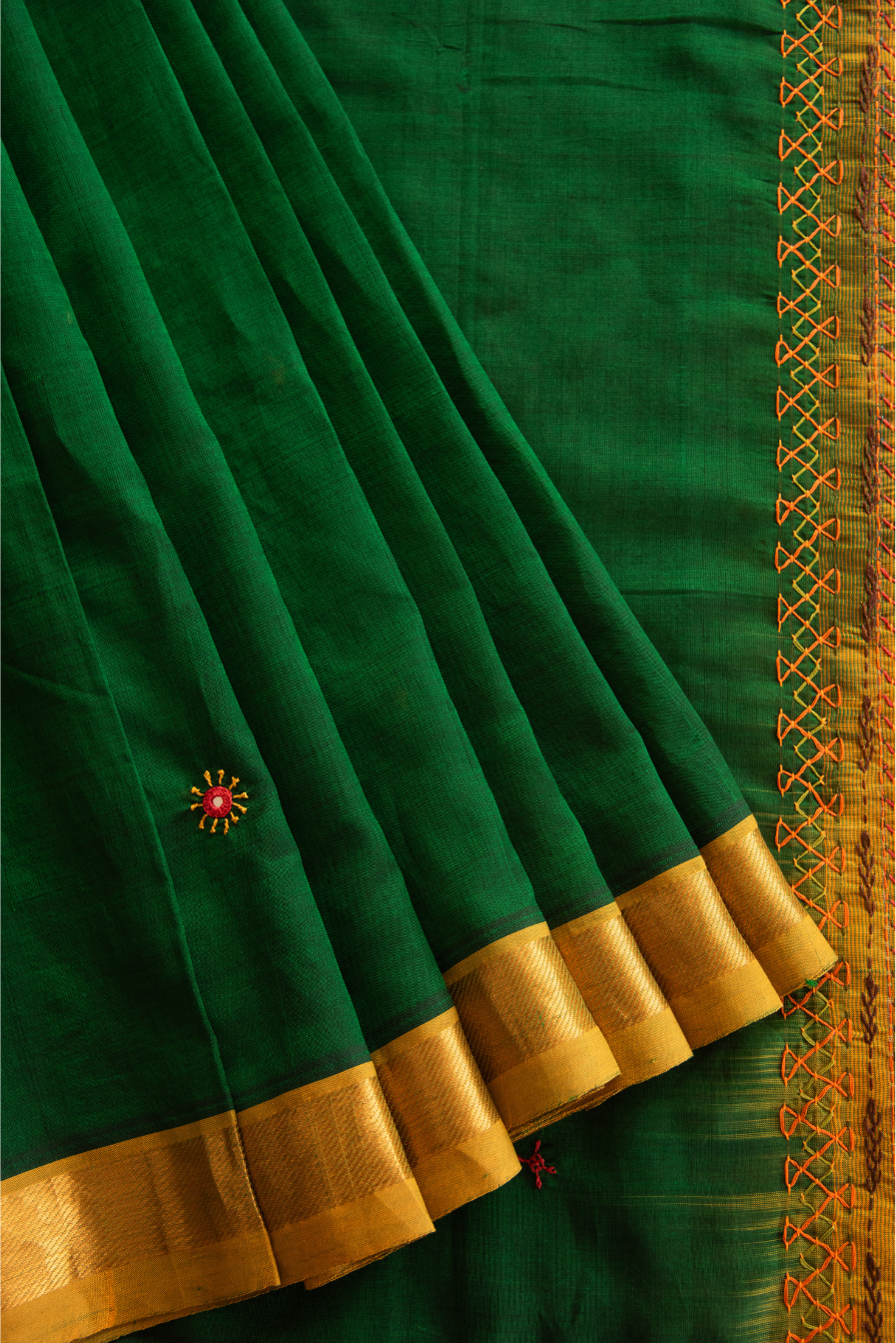 Silk Cotton Lambadiwork Saree