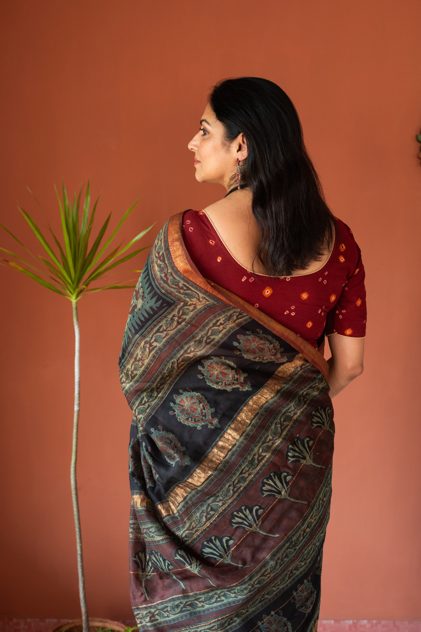 
                  
                    Cotton Mahasewari Ajrak Saree
                  
                