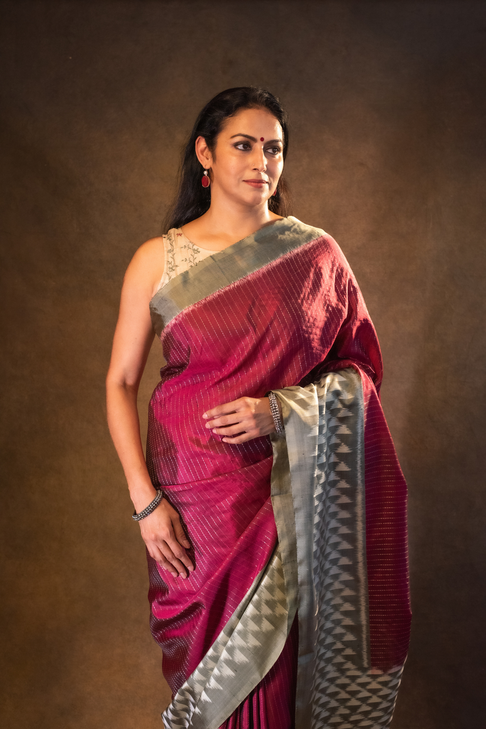 Pure Silk Ikkat Saree