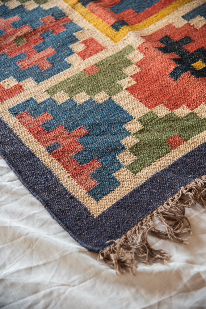 
                  
                    Wool Jute Kilim Dhurrie Rug 6x9 inch
                  
                