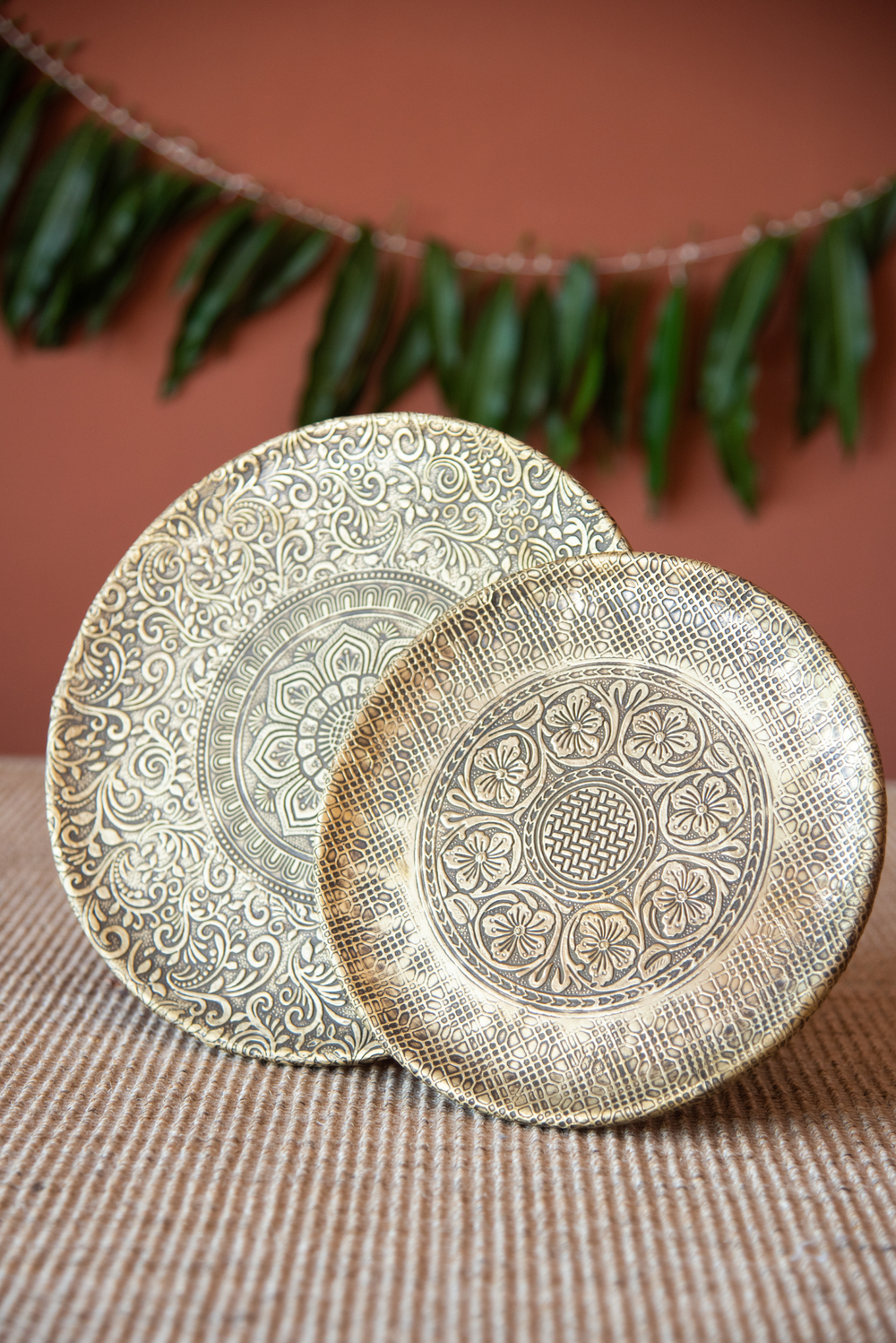 Wooden Plate Brass