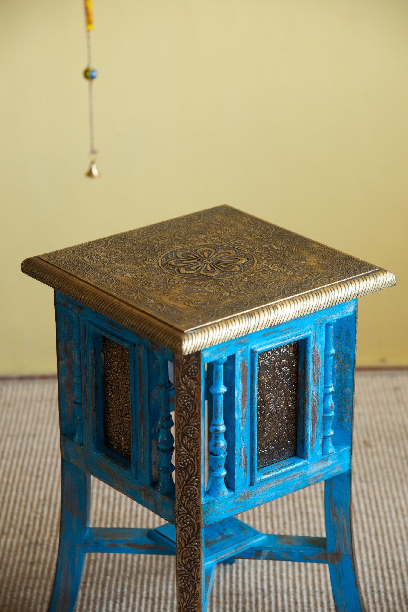 
                  
                    Wooden Stool Brass
                  
                