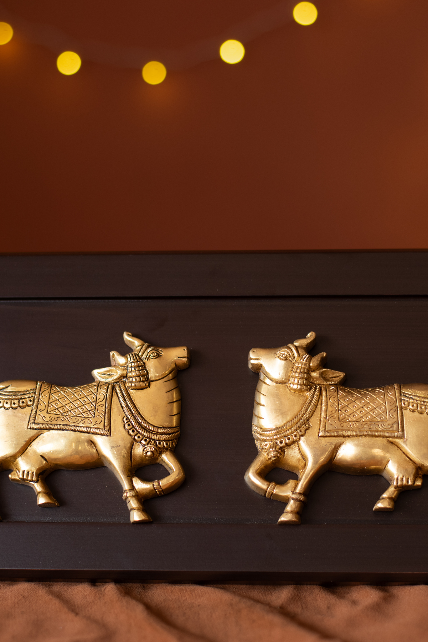 
                  
                    Brass Cow Pair With Frame
                  
                