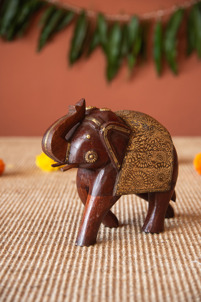 
                  
                    Wooden Elephant Brass Ftd
                  
                