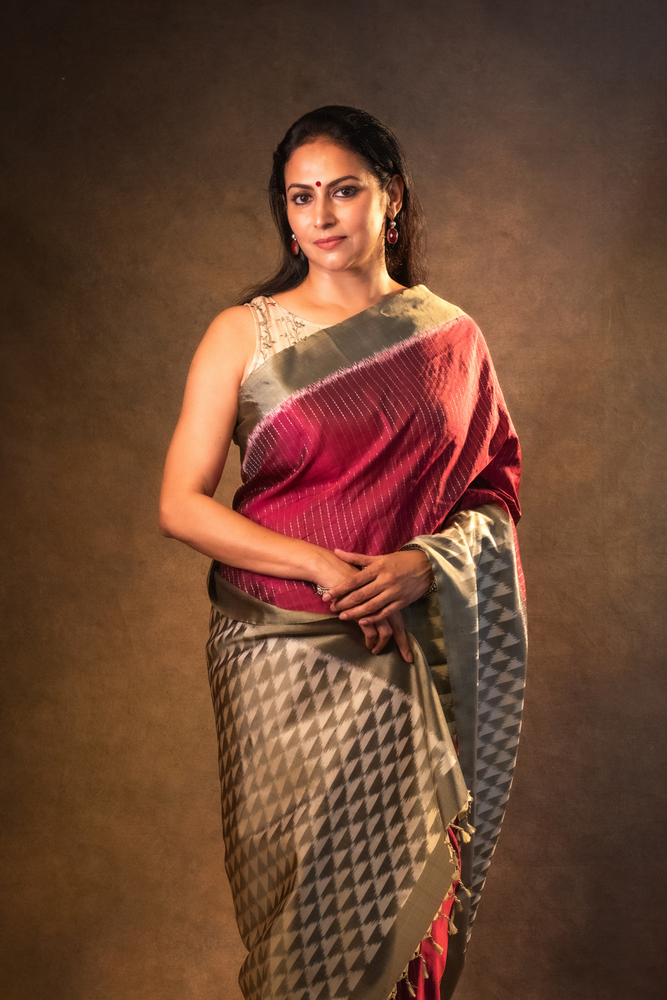 
                  
                    Pure Silk Ikkat Saree
                  
                