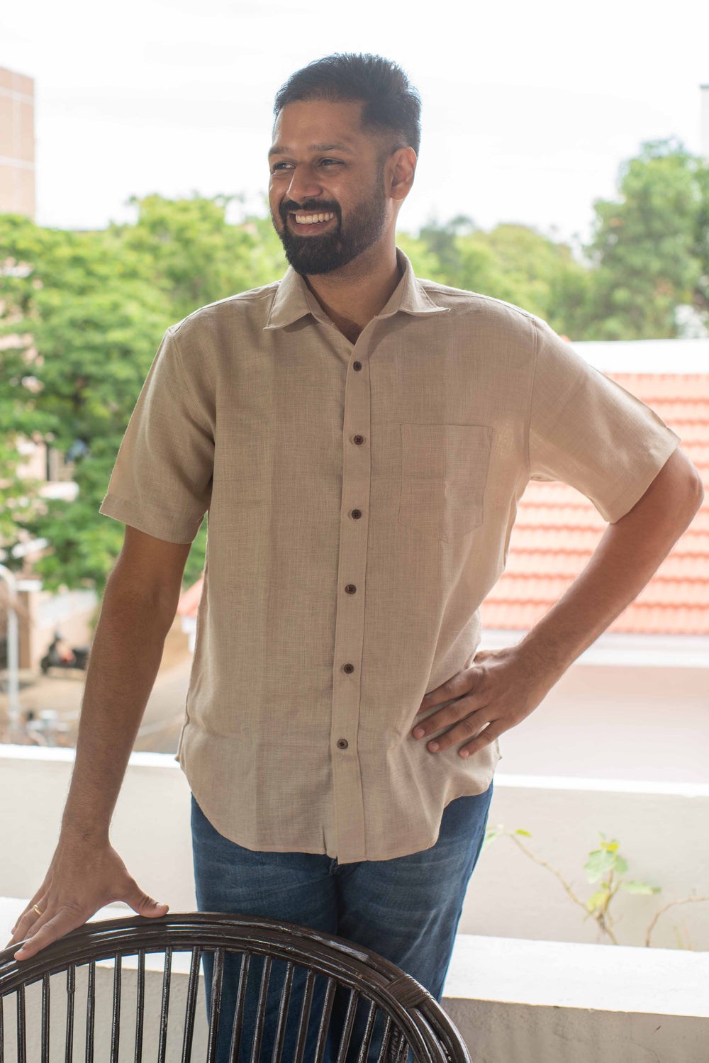 Linen Shirt - Half Sleeve