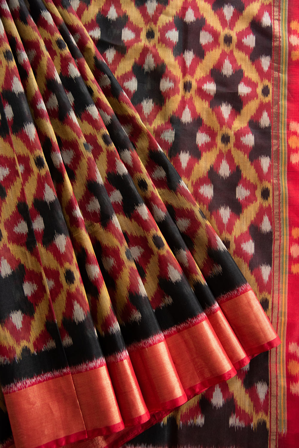 Silk Cotton Ikat Saree