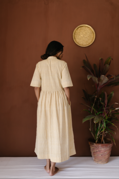 
                  
                    Handloom Cotton Midi Shirt Dress
                  
                