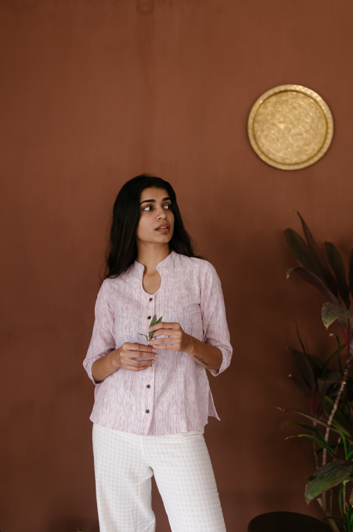 Cotton Three-Fourth Sleeved Shirt