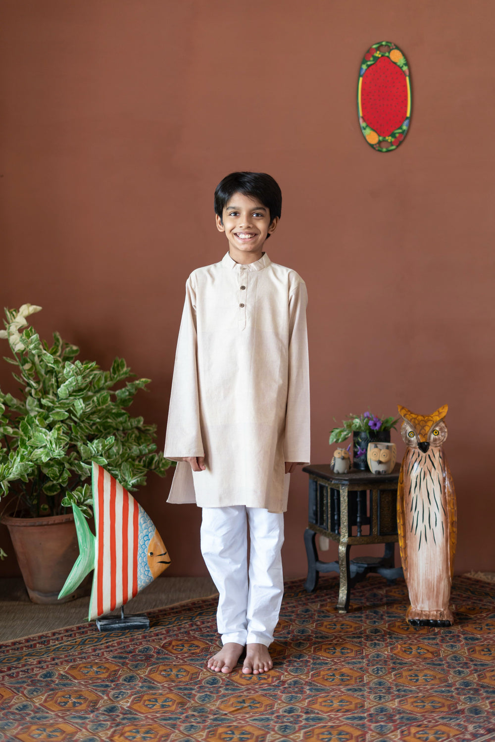 Handwoven Cotton Full Sleeve Kurta