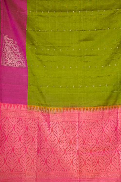 
                  
                    Hand-woven Kanjiavaram silk sari –Green
                  
                