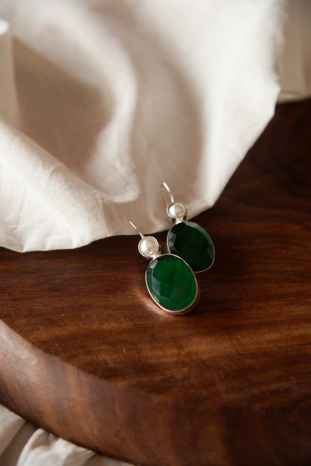 Green Semi-Precious Earings