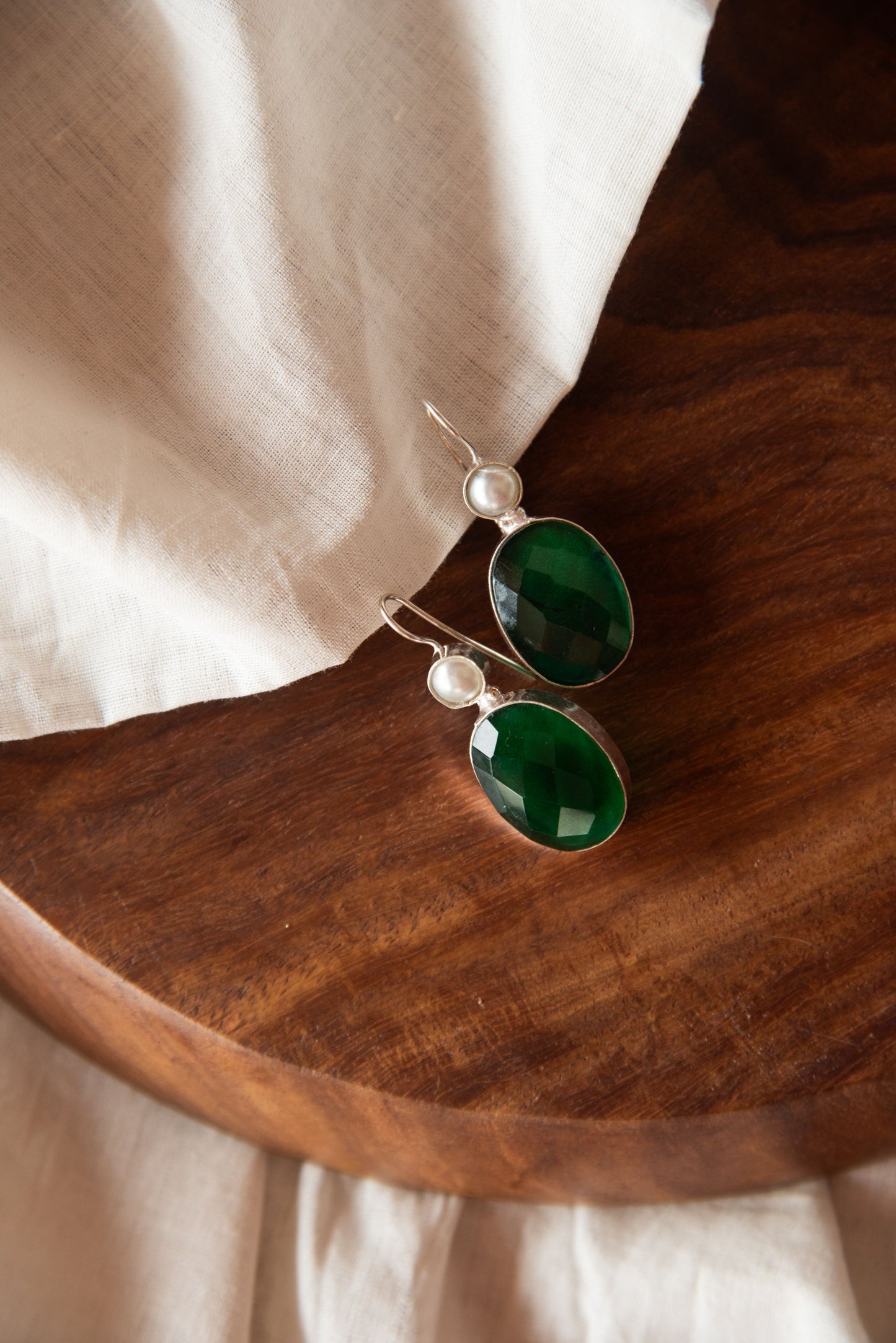 
                  
                    Green Semi-Precious Earings
                  
                