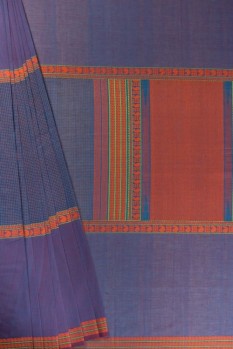 Handwoven Kanchi Cotton - Double Shaded Purple