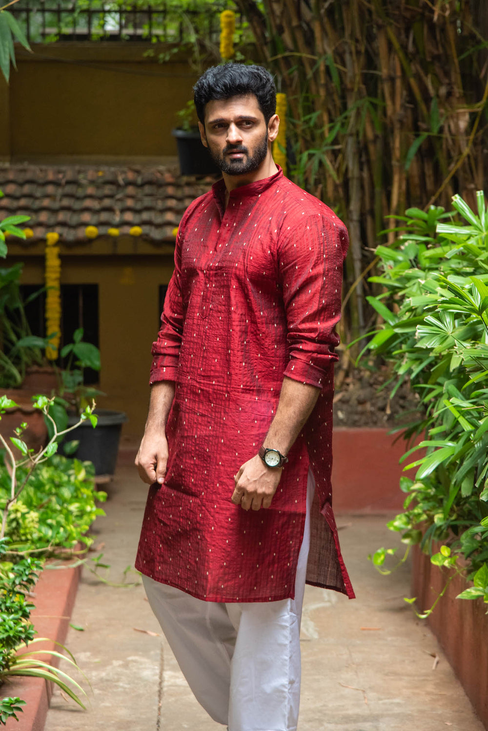 SILK CT MEN LONG KURTHA F/S