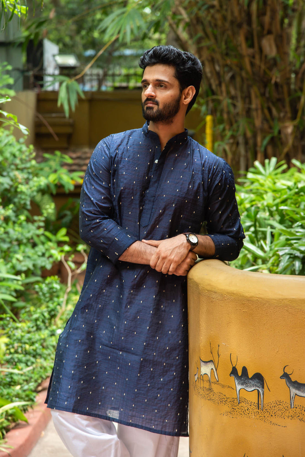 SILK CT MEN LONG KURTHA F/S