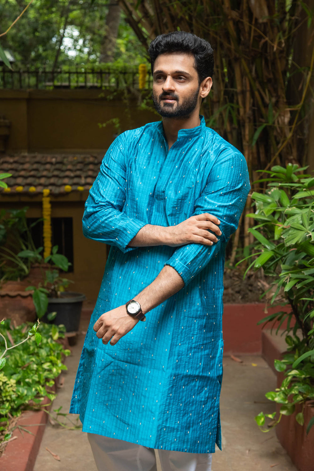 SILK CT MEN LONG KURTHA F/S