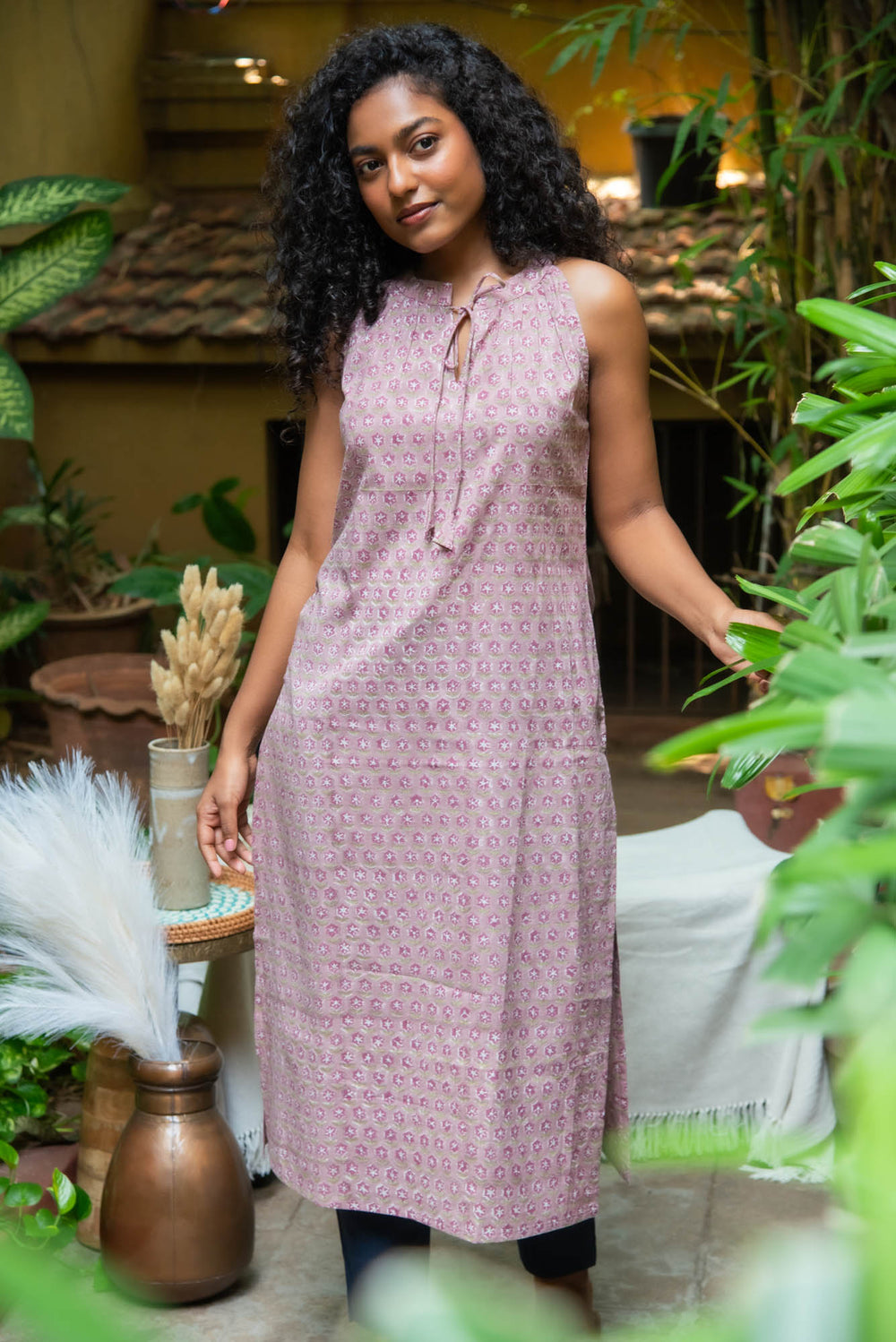 CT COWL NECK LONG KURTHA