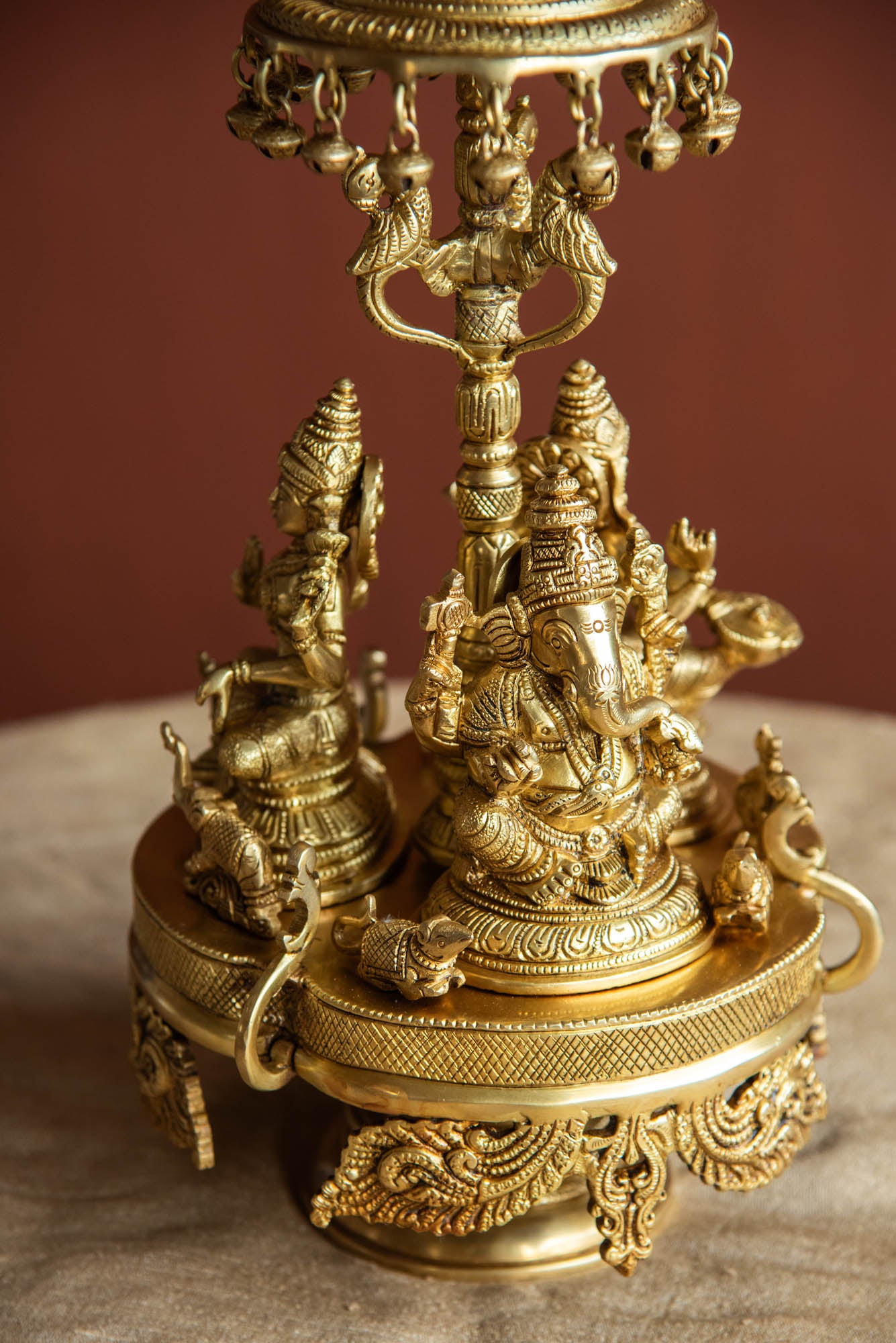 
                  
                    BRASS GANESH LAXMI SARASWTHI REVOLING
                  
                