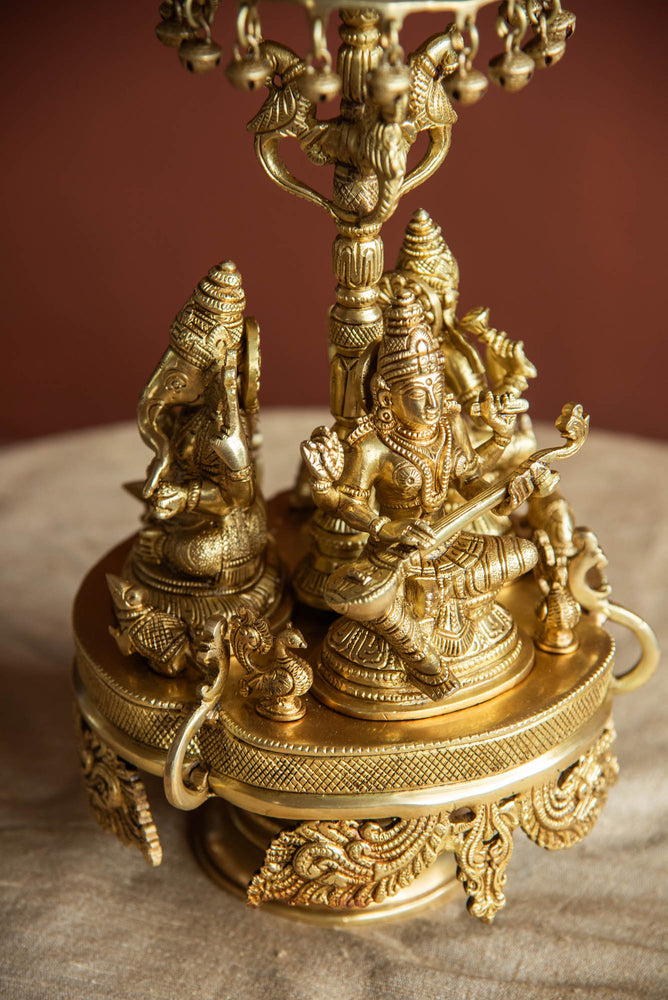 
                  
                    BRASS GANESH LAXMI SARASWTHI REVOLING
                  
                