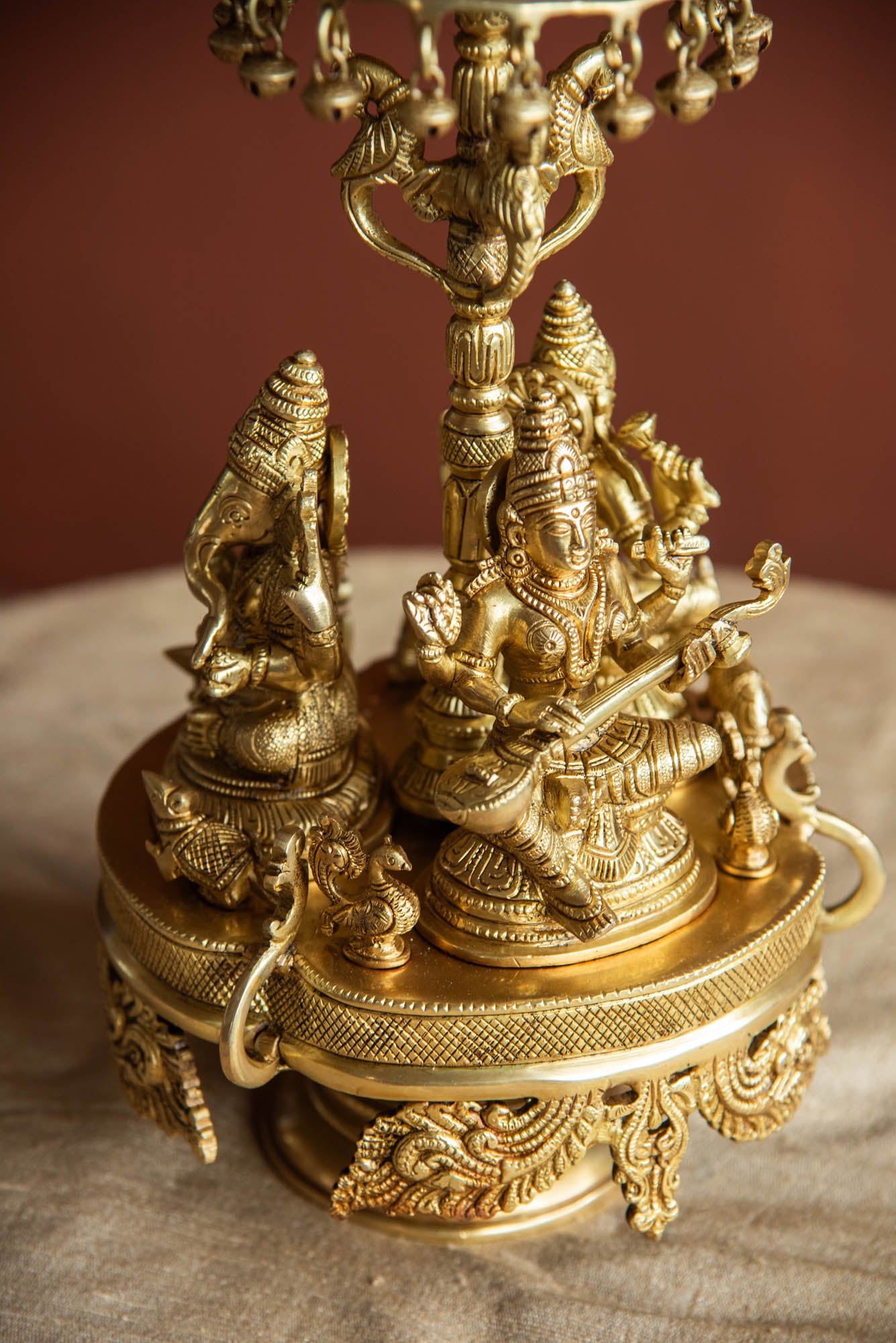 
                  
                    BRASS GANESH LAXMI SARASWTHI REVOLING
                  
                
