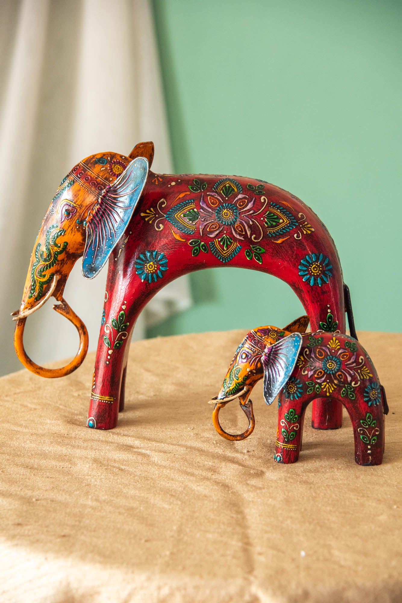 
                  
                    WOOD ELEPHANT WITH BABY
                  
                