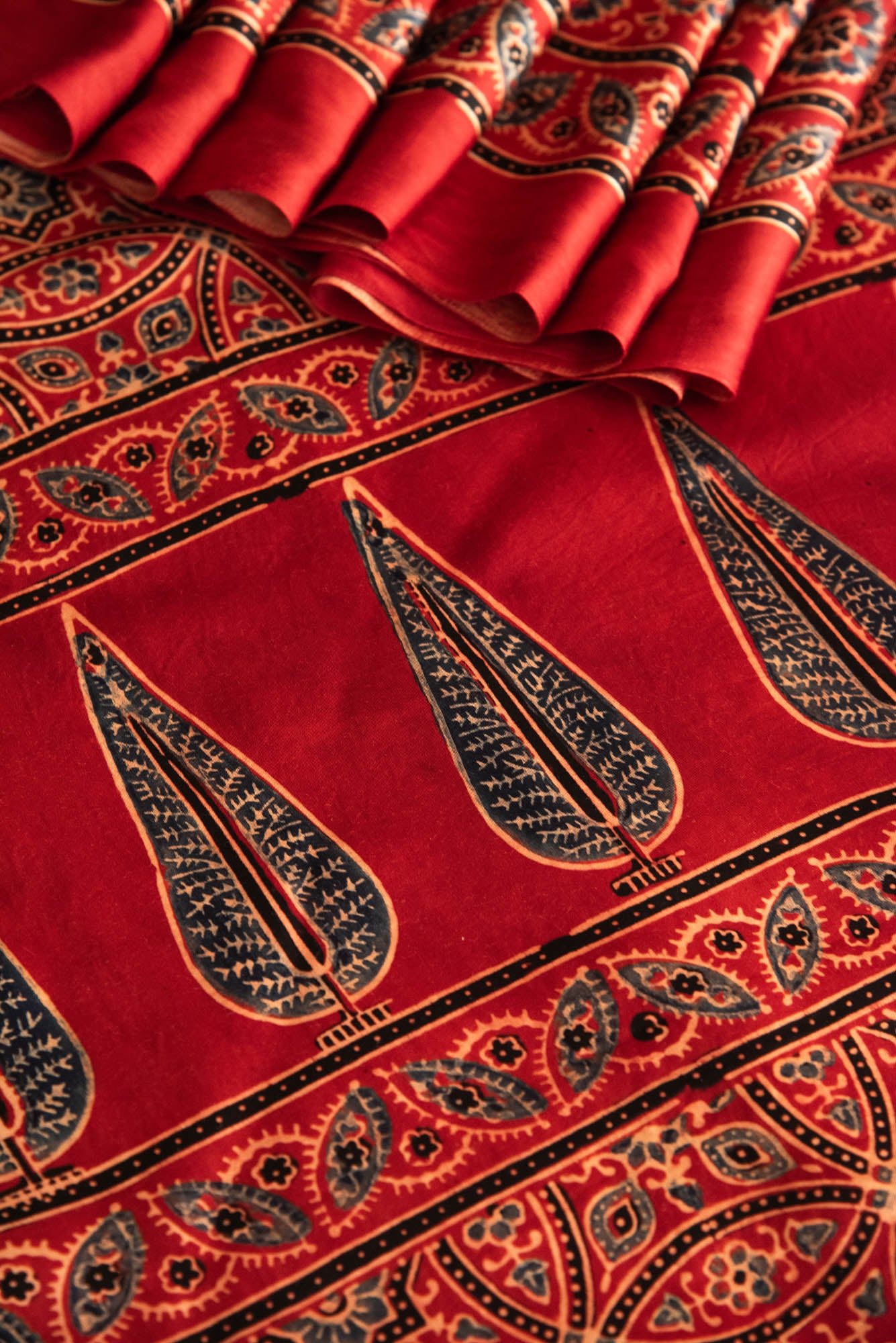 
                  
                    MODAL AJRAKH PRINT SAREE
                  
                