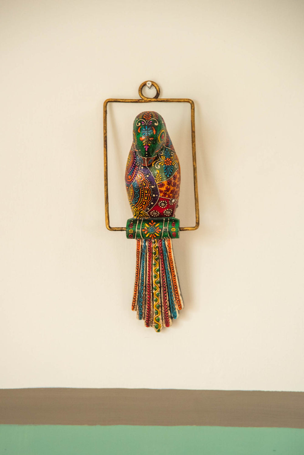 WOOD PARROT HANGING