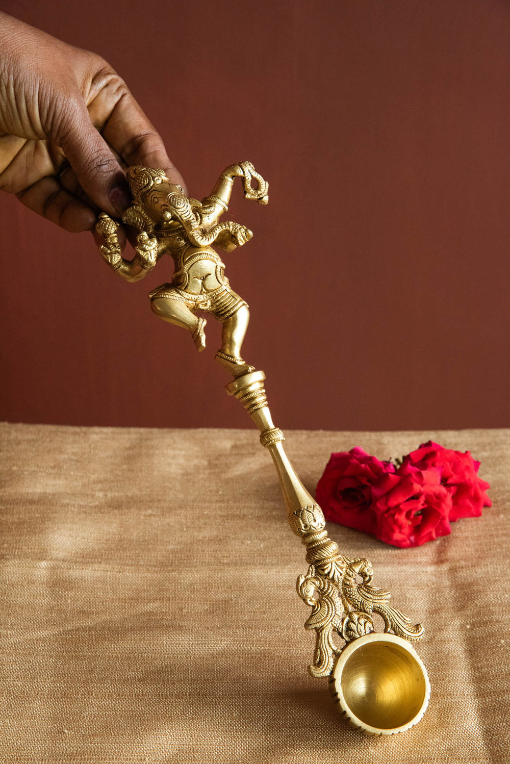 BRASS GANESHA SPOON