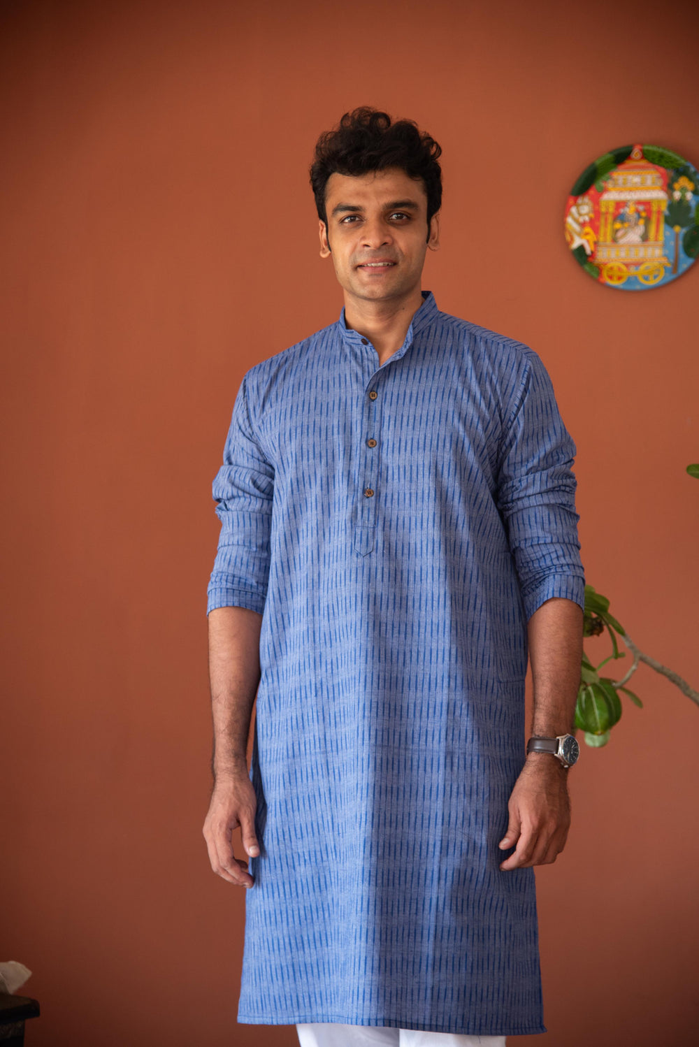 IKAT Long Kurta - Full Sleeve